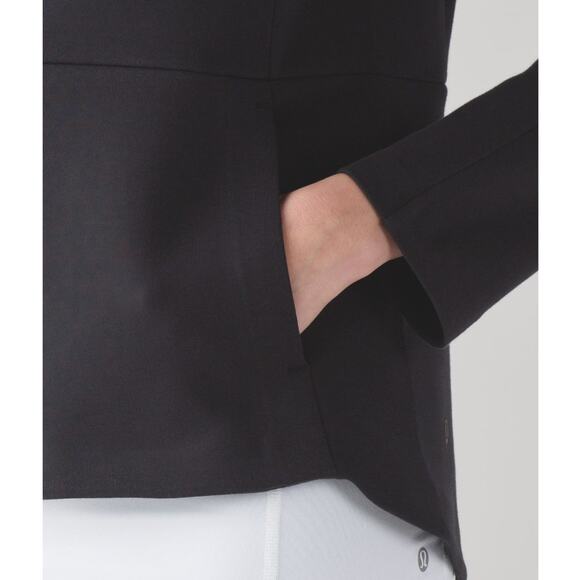 Lululemon Jacket Womens 4 Black Going Places Knit Full Zip Pockets - Picture 3 of 13